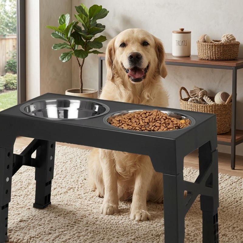 حامل طعام قابل للتعديل للكلاب  - مراجعة Royal Canin Food Medium وسعره